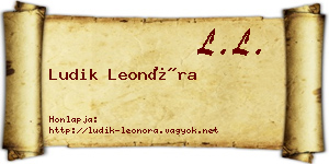 Ludik Leonóra névjegykártya
